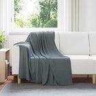 Throw Blanket Dark Grey 170 x 130 cm Fleece