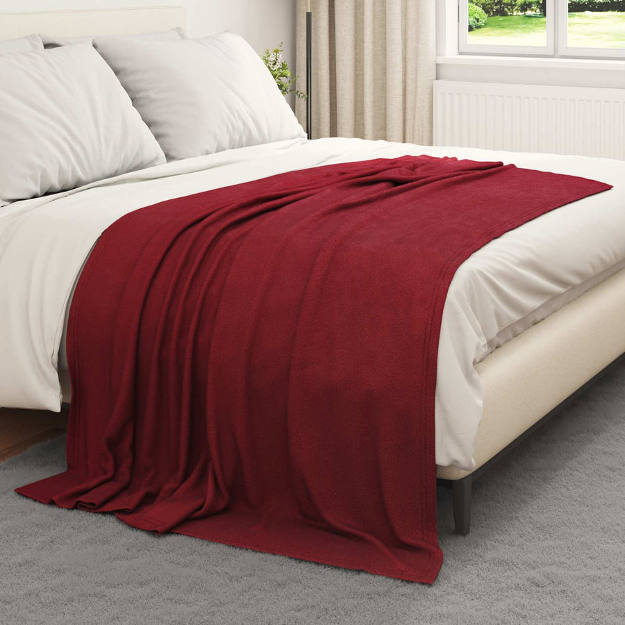 Gooi Deken Bordeaux Rood 200 x 150 cm Fleece