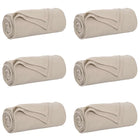 Rugs 6 pcs Beige 200 x 150 cm Fleece