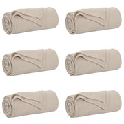 Dekens fleece beige 200 x 150 cm (6 stuks)