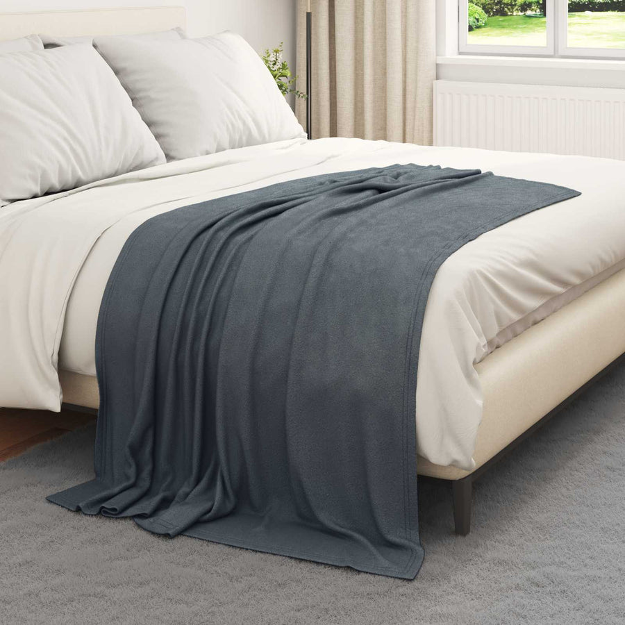 Kleden 6 stuks Donkergrijs 170 x 130 cm Fleece