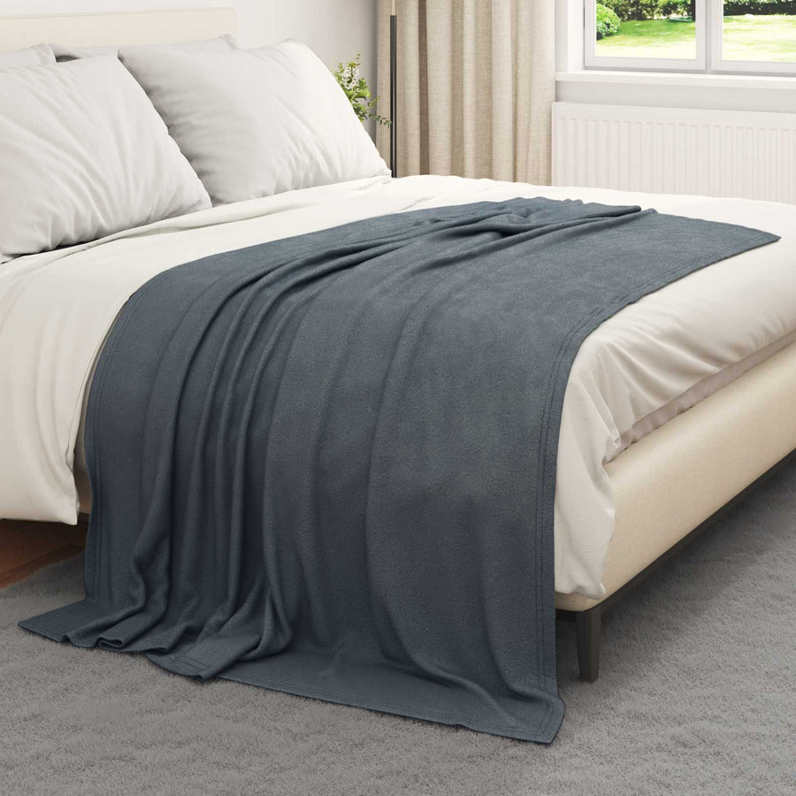 Kleden 6 stuks Donkergrijs 200 x 150 cm Fleece