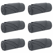 Kleden 6 stuks Donkergrijs 270 x 240 cm Fleece