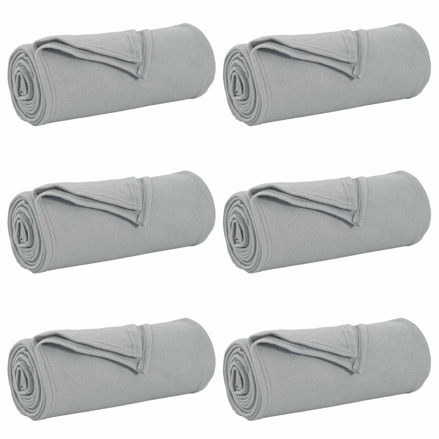 Kleden 6 stuks Grijs 270 x 240 cm Fleece