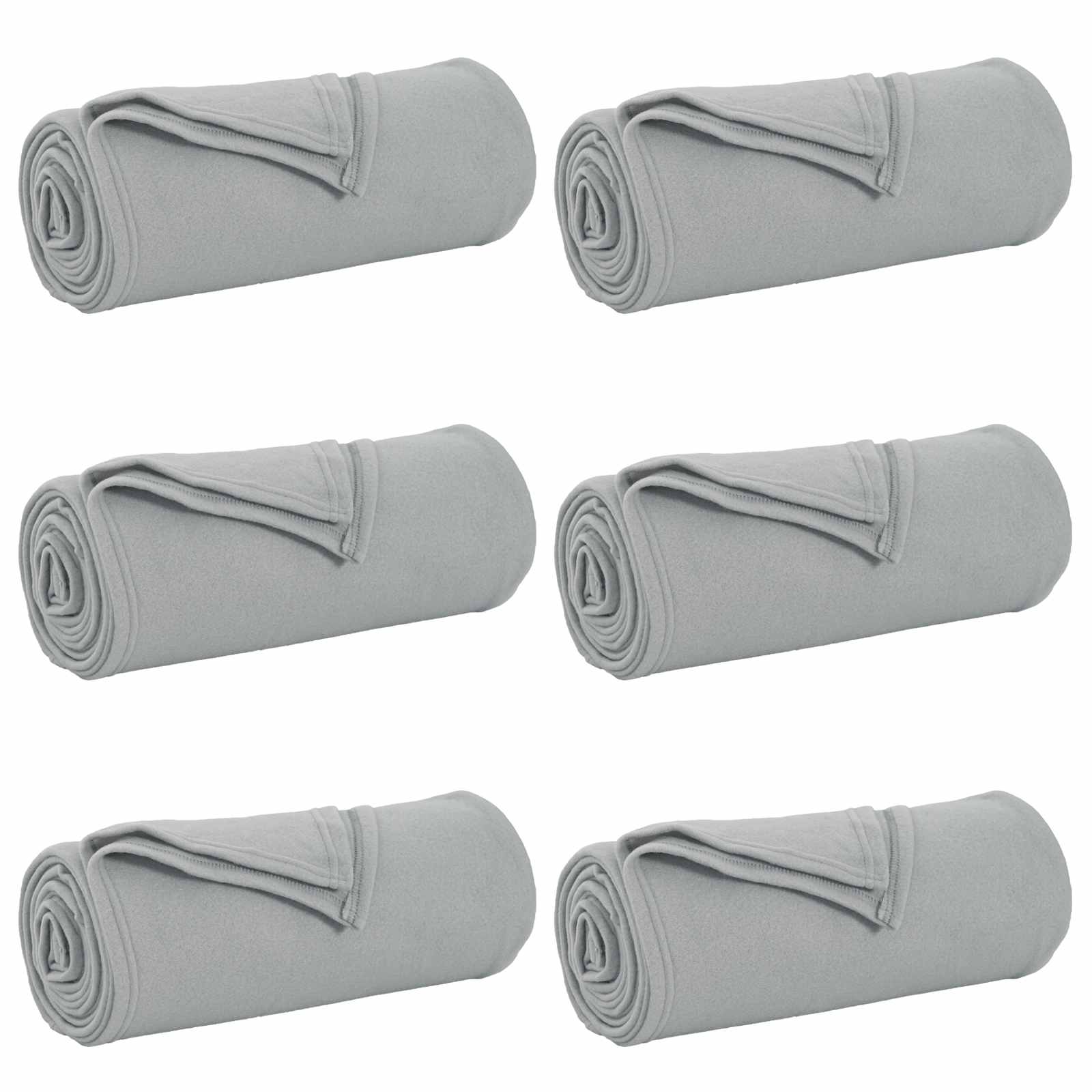 Kleden 6 stuks Grijs 270 x 240 cm Fleece
