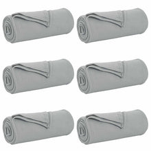 Kleden 6 stuks Grijs 270 x 240 cm Fleece