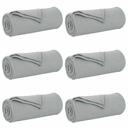 Kleden 6 stuks Grijs 270 x 240 cm Fleece