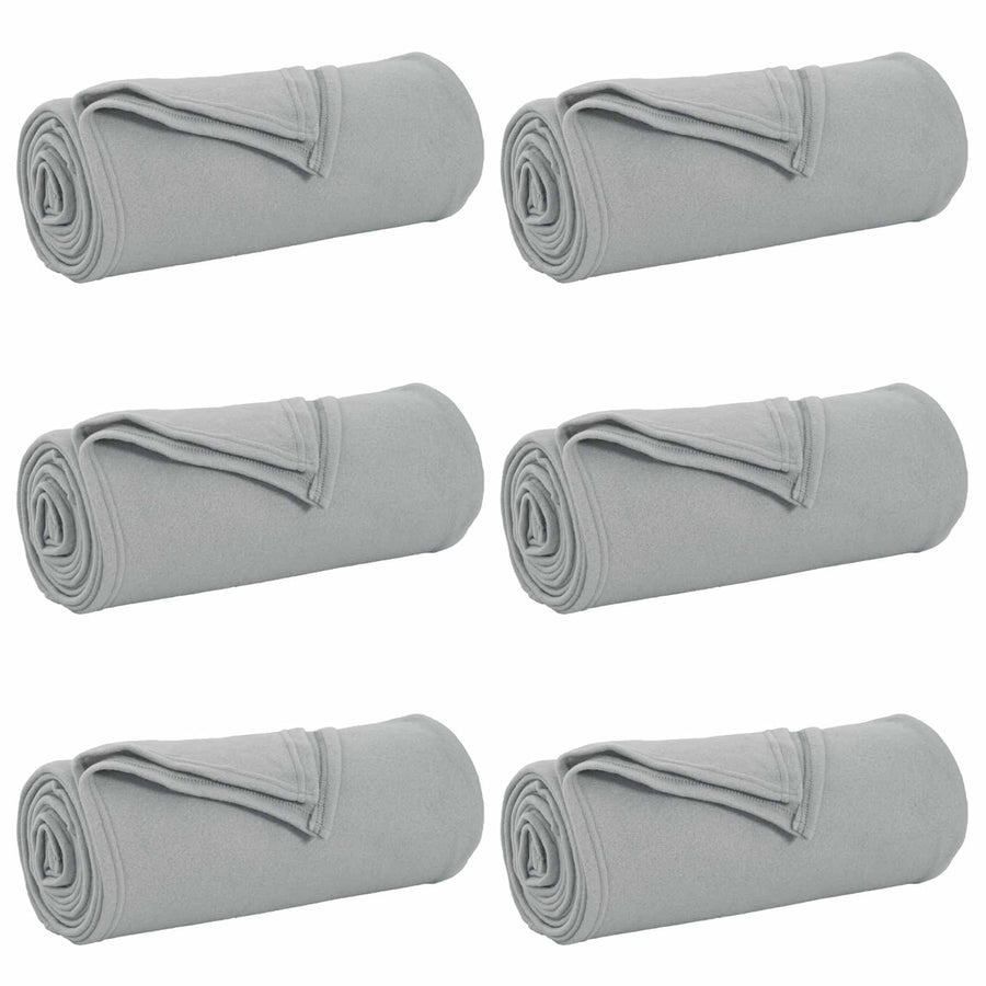 Kleden 6 stuks Grijs 270 x 240 cm Fleece
