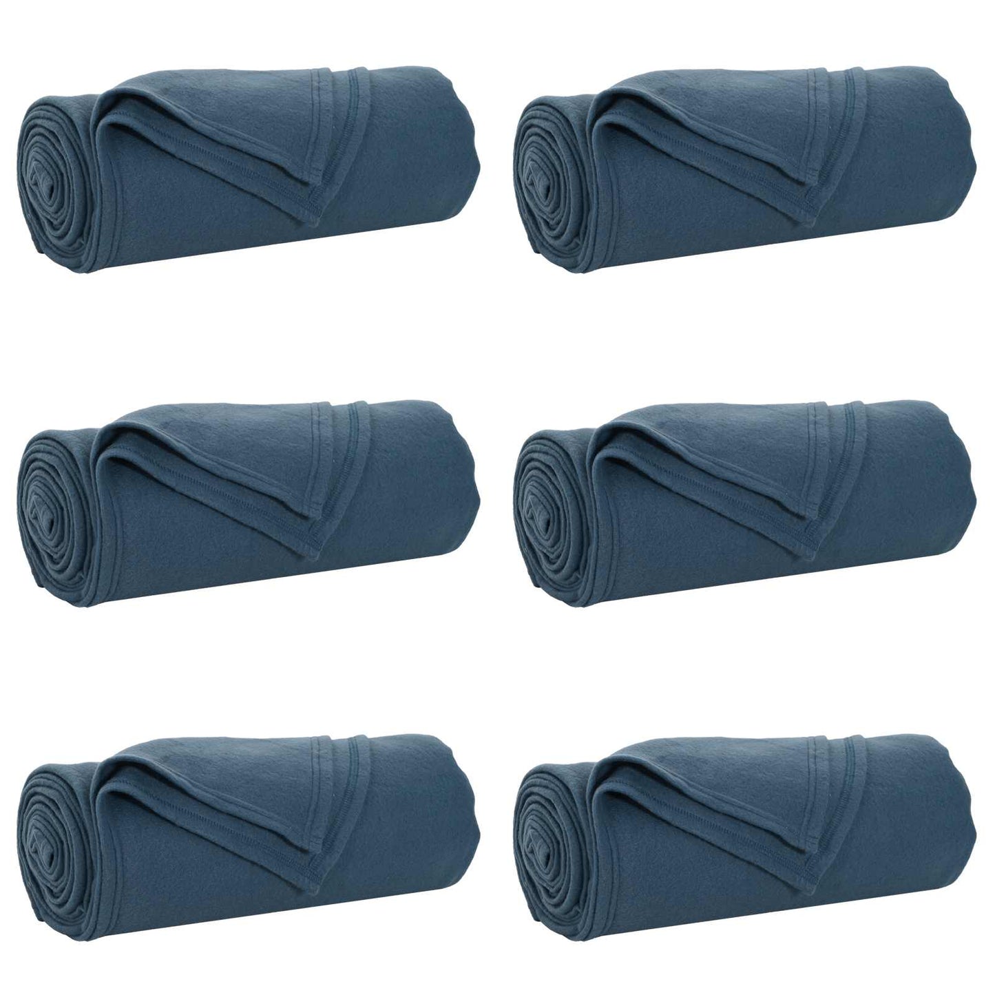 Kleden 6 stuks Marineblauw 200 x 150 cm Fleece