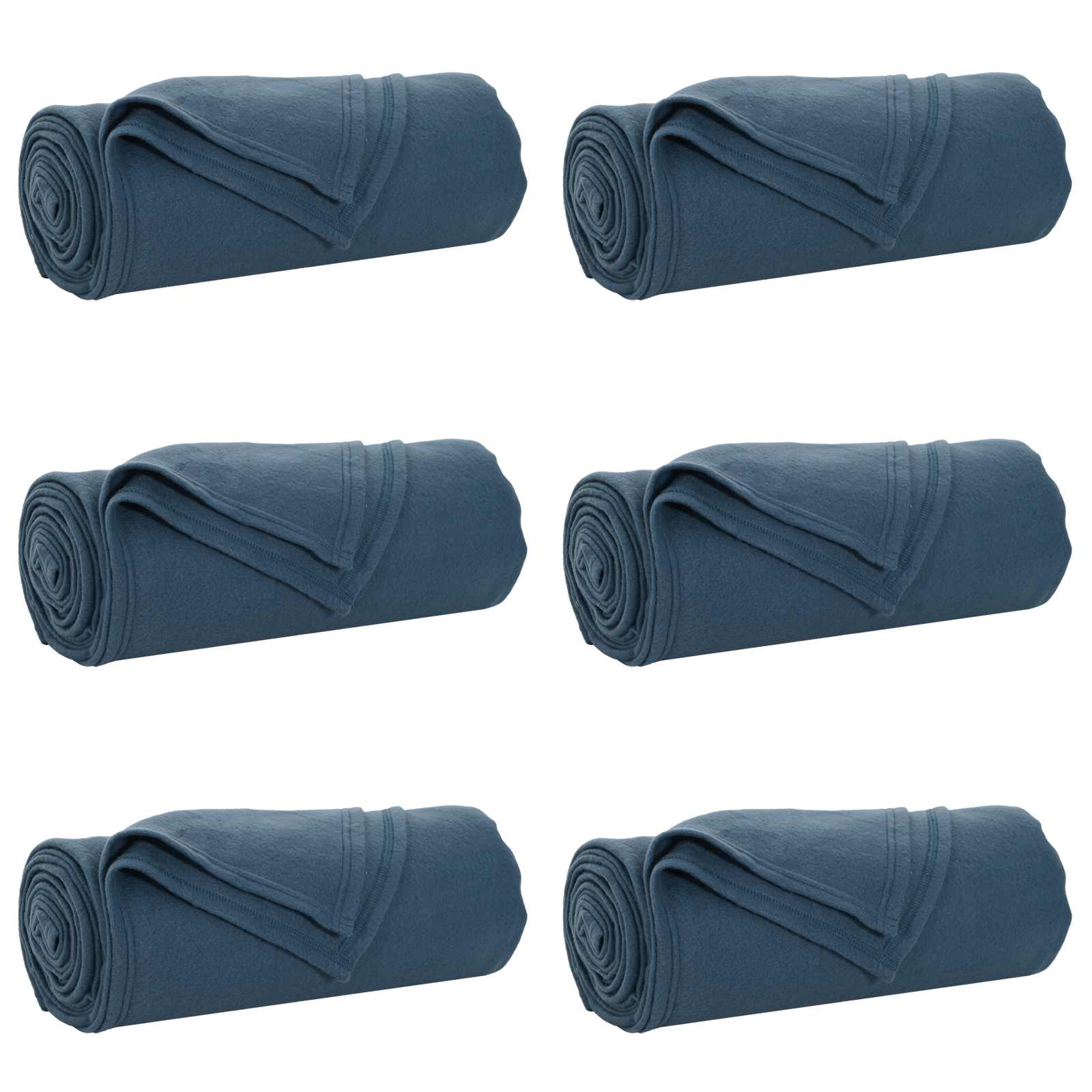 Kleden 6 stuks Marineblauw 270 x 240 cm Fleece