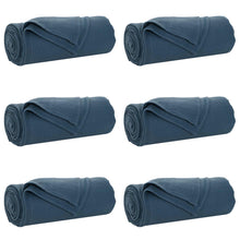 Kleden 6 stuks Marineblauw 270 x 240 cm Fleece