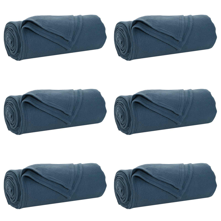 Kleden 6 stuks Marineblauw 270 x 240 cm Fleece