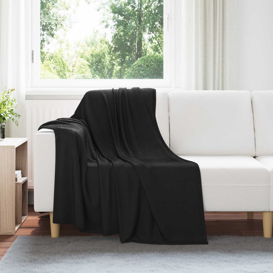 Kleden 6 stuks Zwart 170 x 130 cm Fleece