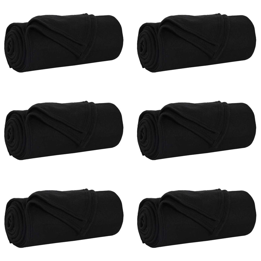 Kleden 6 stuks Zwart 270 x 240 cm Fleece