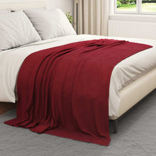 Kleden 6 stuks Bordeaux Rood 200 x 150 cm Fleece