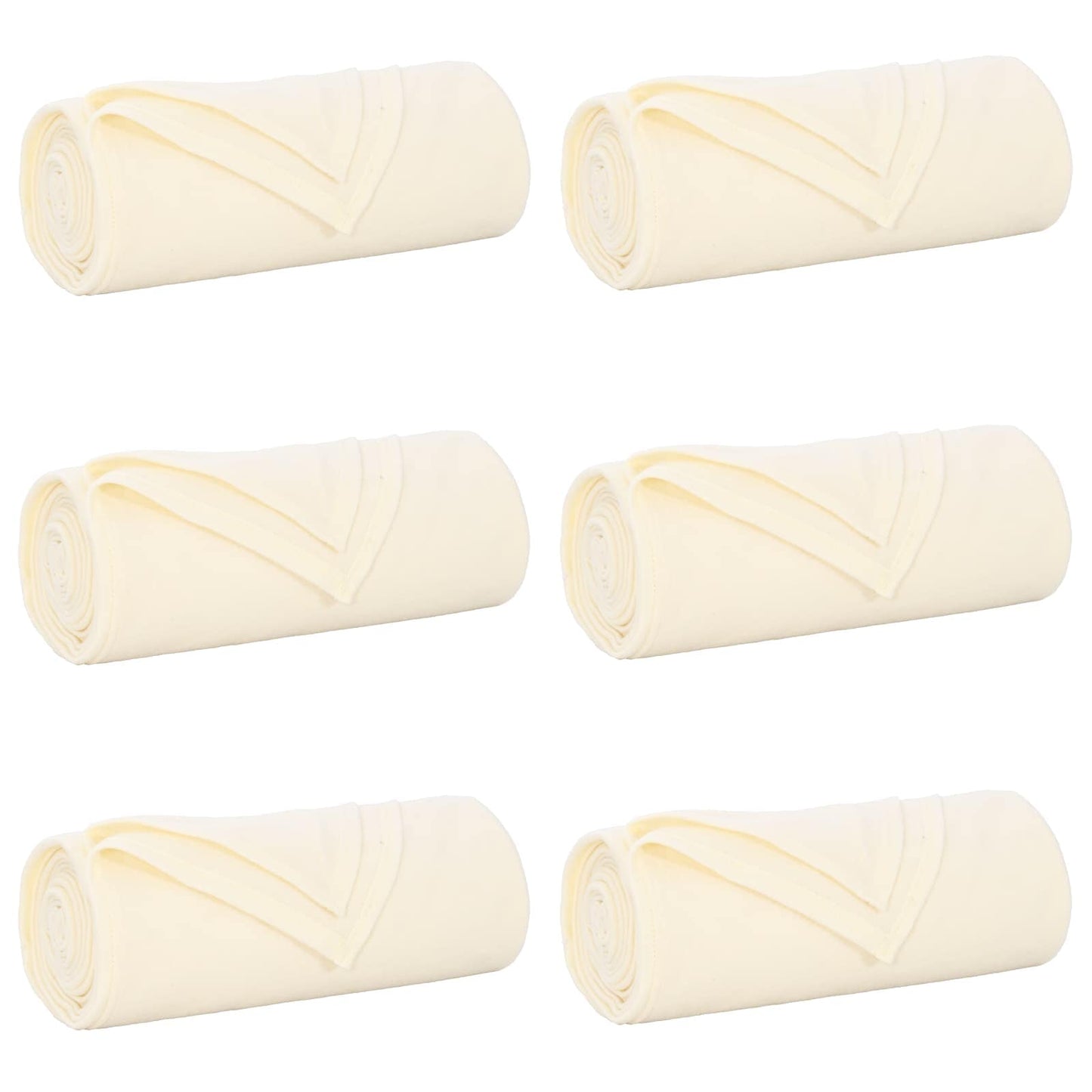Kleden 6 stuks Crème 170 x 130 cm Fleece