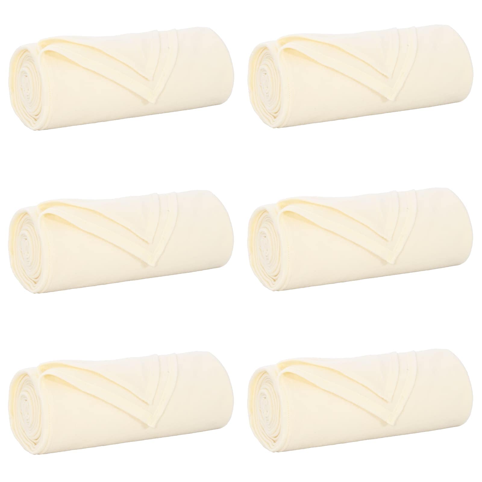 Kleden 6 stuks Crème 170 x 130 cm Fleece