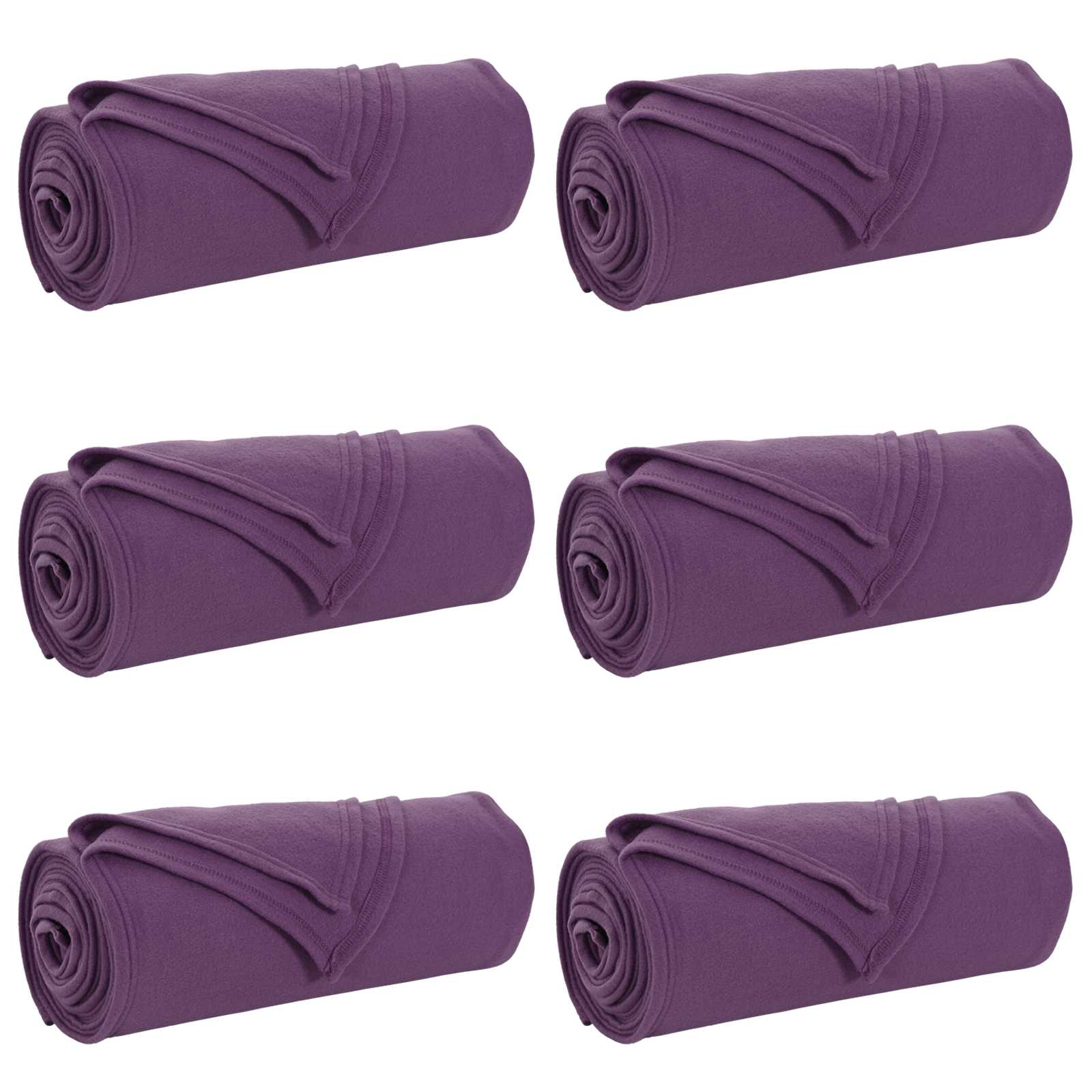 Kleden 6 stuks Paars 200 x 150 cm Fleece