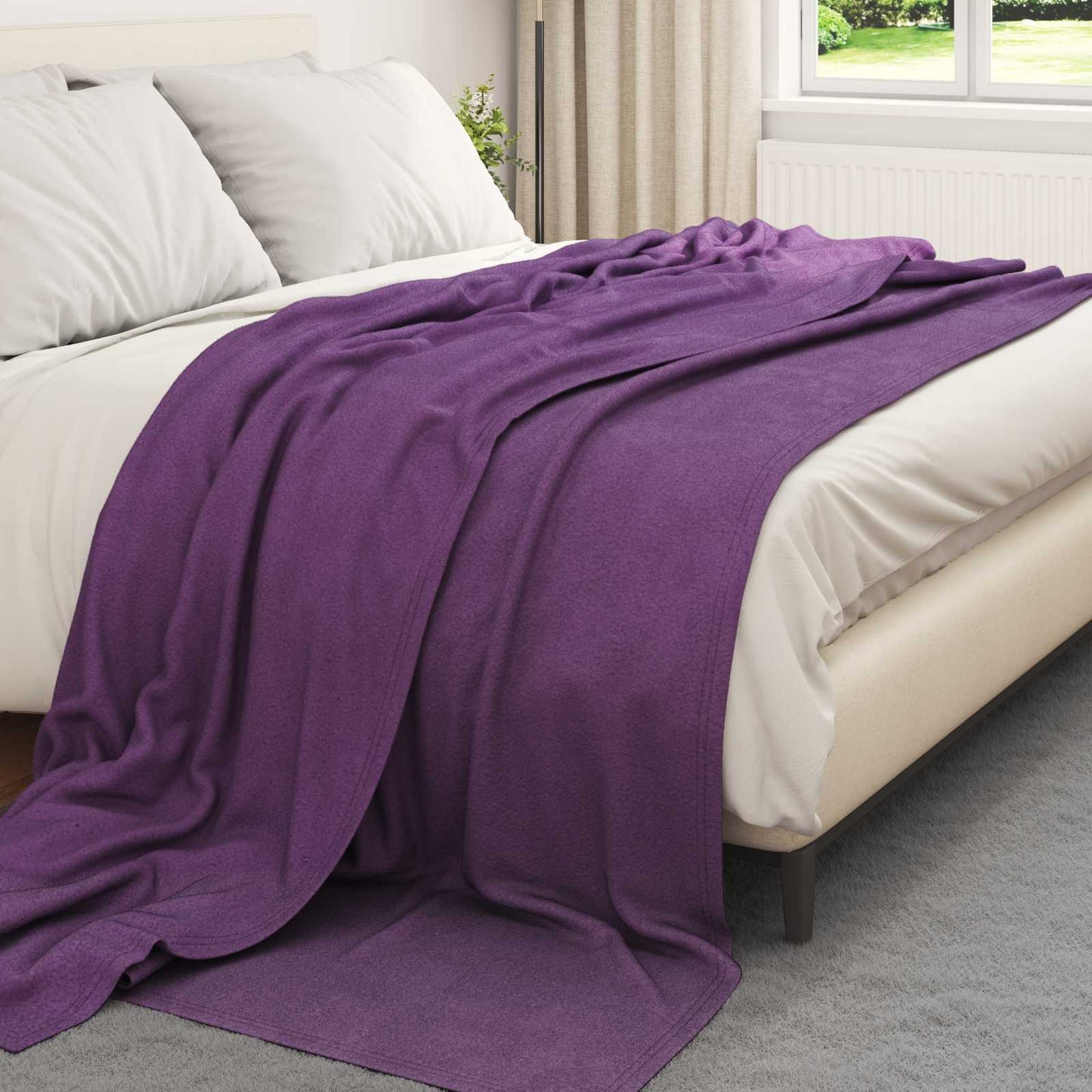 Kleden 6 stuks Paars 240 x 220 cm Fleece