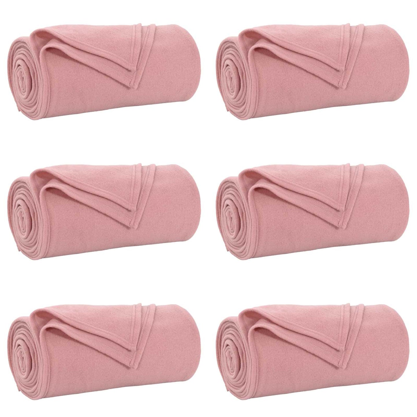 Kleden 6 pcs Roze 240 x 220 cm Fleece