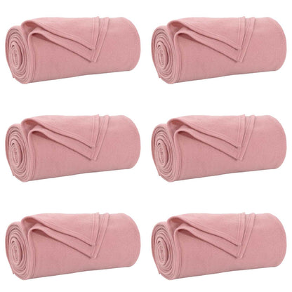 Kleden 6 pcs Roze 240 x 220 cm Fleece