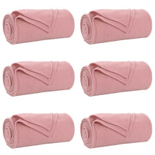 Kleden 6 stuks Roze 270 x 240 cm Fleece
