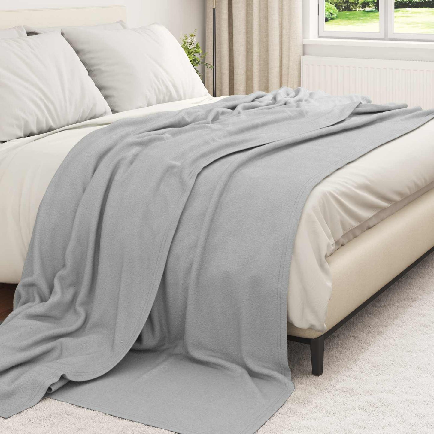 Kleden 24 stuks Grijs 240 x 220 cm Fleece