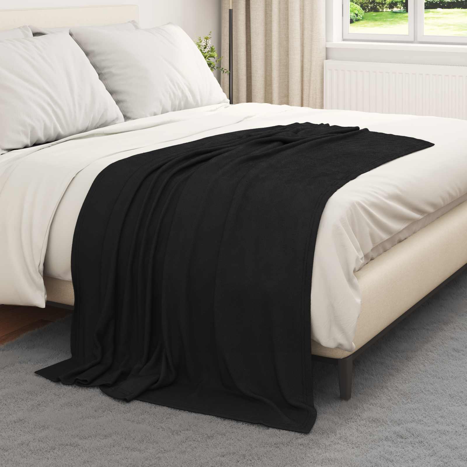 Kleden 24 stuks Zwart 170 x 130 cm Fleece