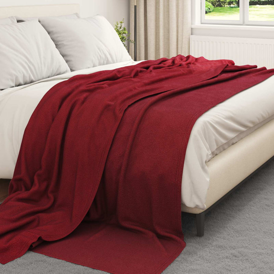 Kleden 24 stuks Bordeaux Rood 240 x 220 cm Fleece