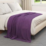 Dekens 24 stuks paars 170 x 130 cm fleece