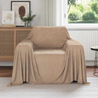 Gooi deken fleece 210x140 cm kameel
