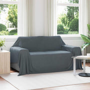 Gooi deken fleece 280 x 210 cm donkergrijs