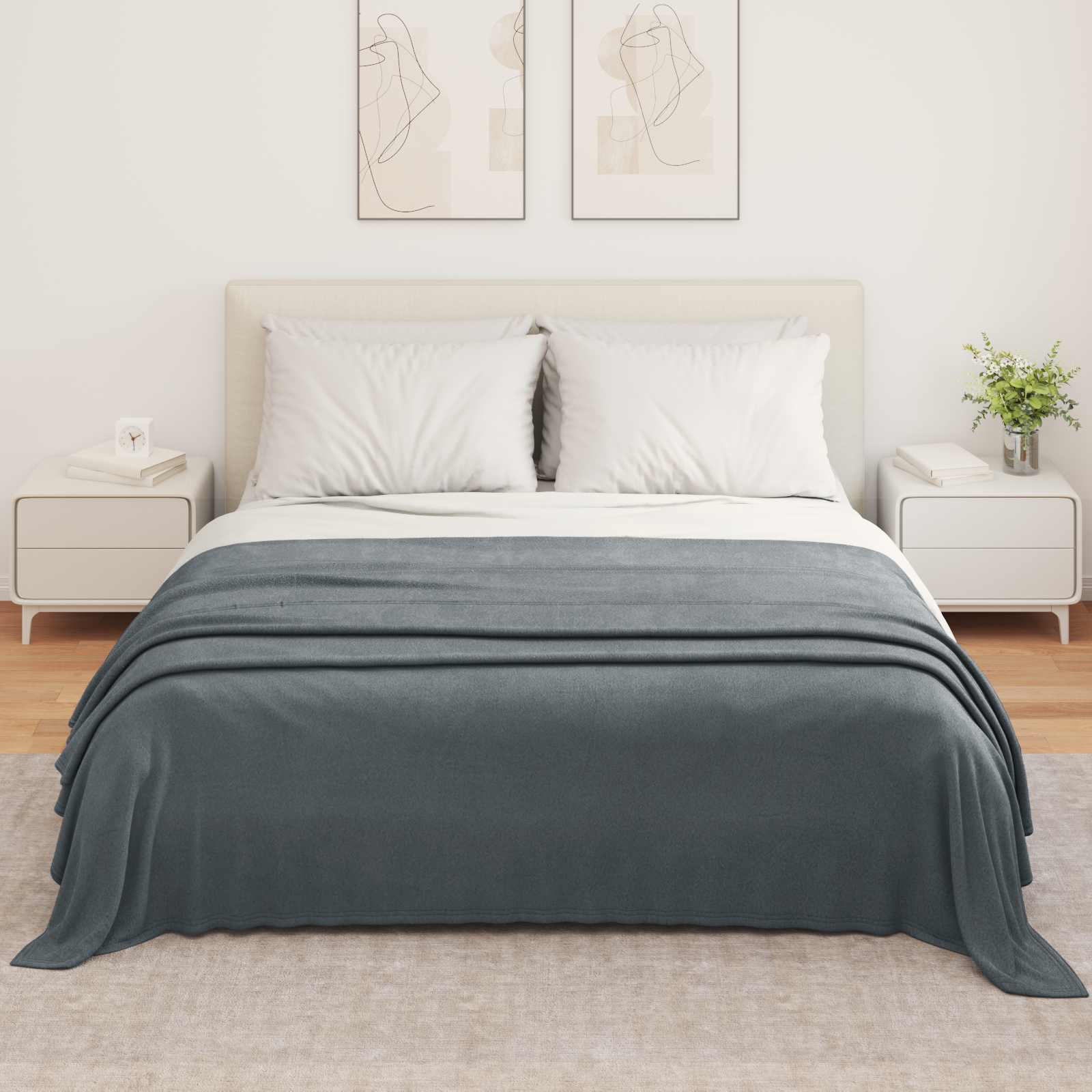 Gooi Deken Donkergrijs 350 x 270 cm Fleece
