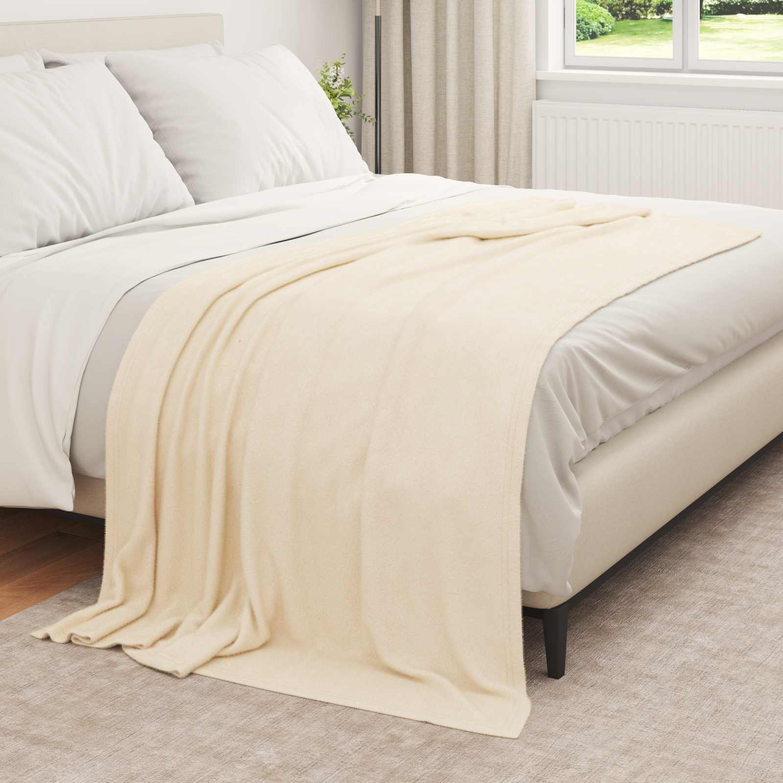 Kleden 6 stuks Crème 210 x 140 cm Fleece