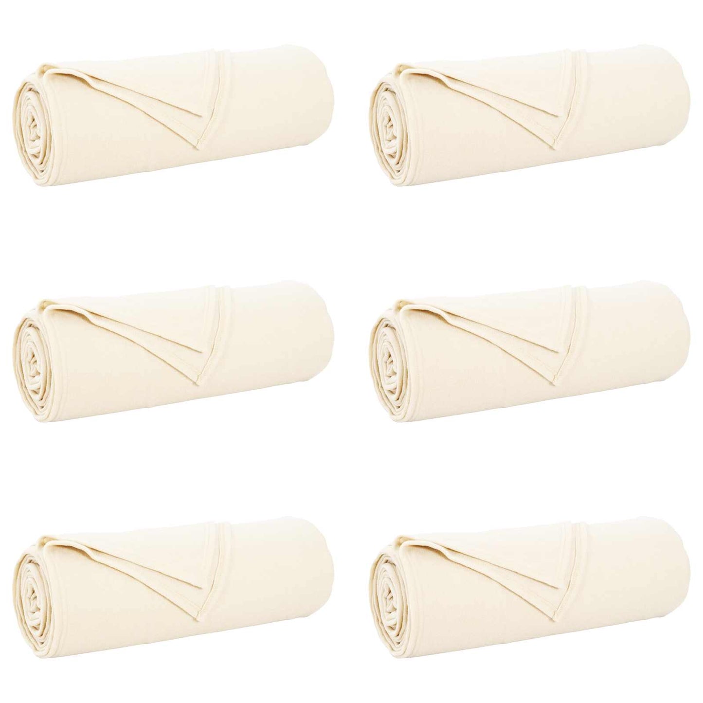 Kleden 6 stuks Crème 210 x 140 cm Fleece
