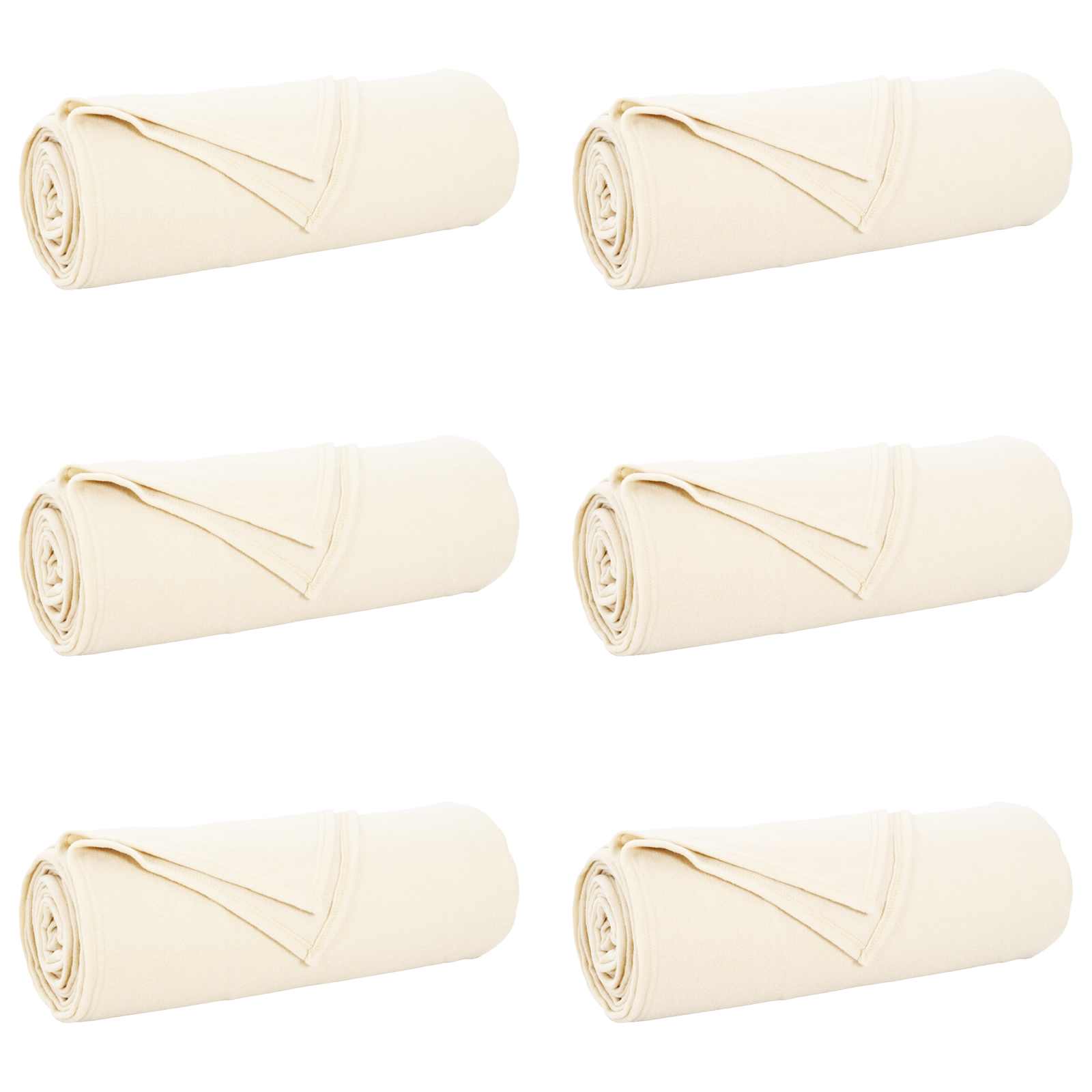Kleden 6 stuks Crème 210 x 140 cm Fleece