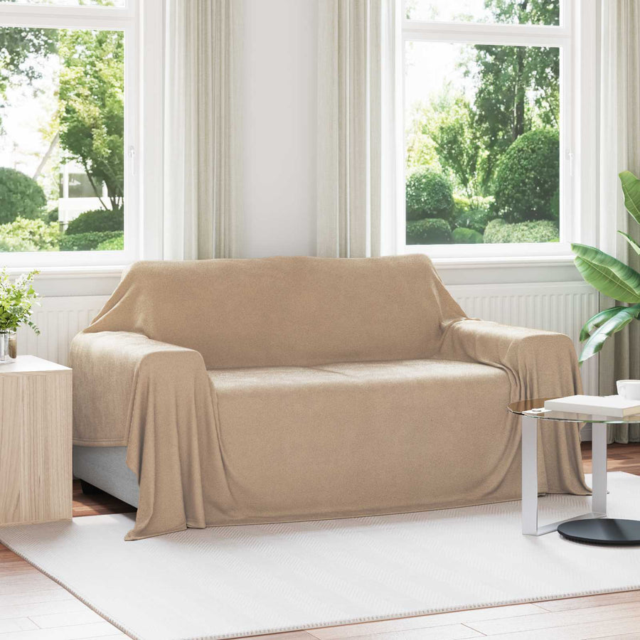 Kleden 6 stuks Kameel 280 x 210 cm Fleece