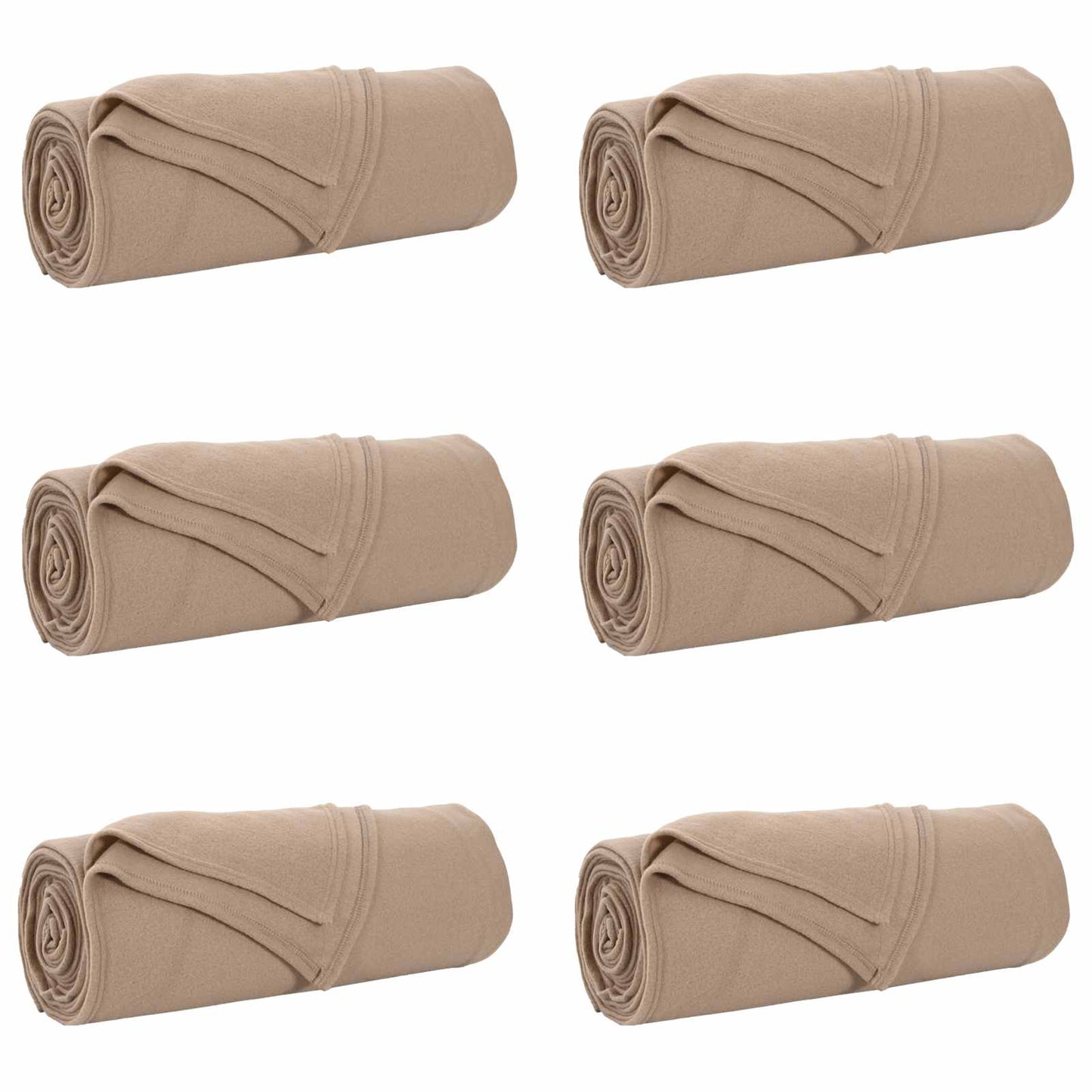Kleden 6 stuks Kameel 350 x 270 cm Fleece