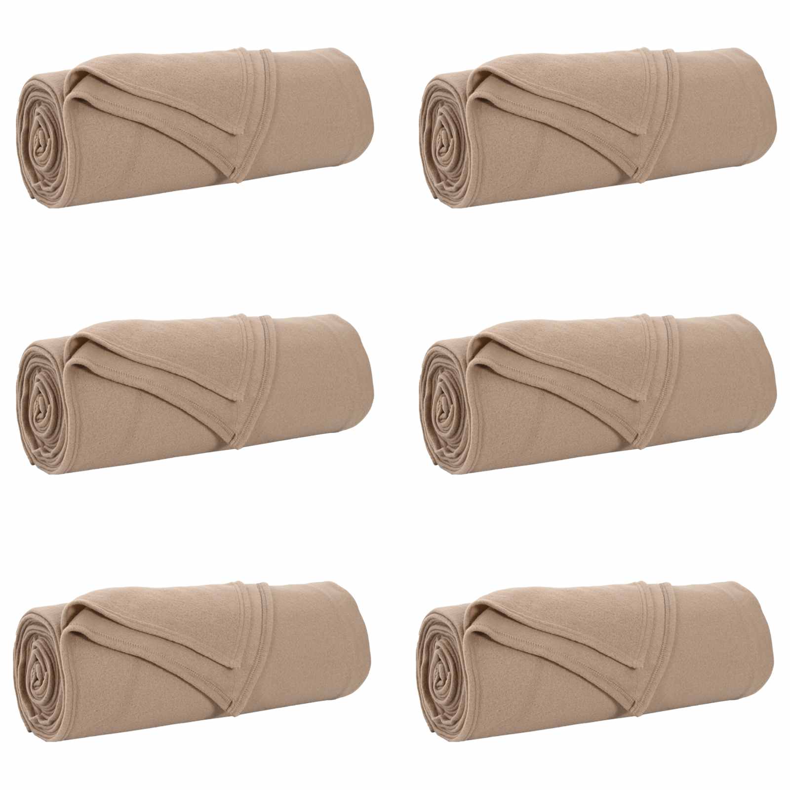 Kleden 6 stuks Kameel 350 x 270 cm Fleece