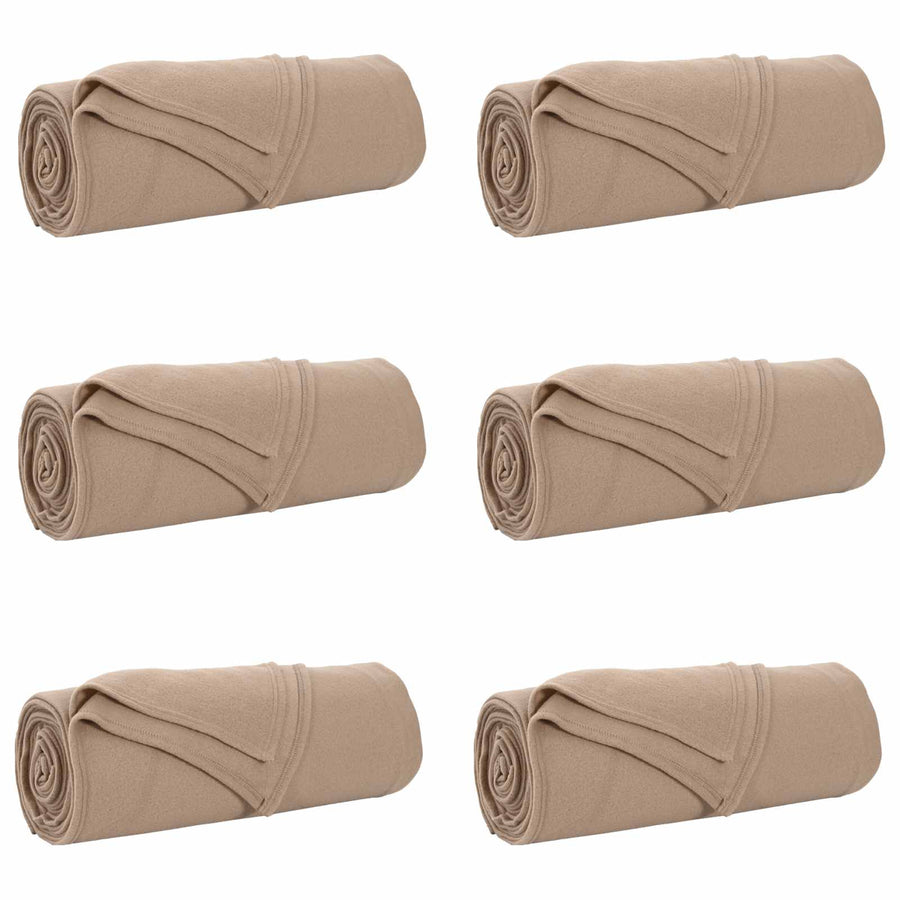 Kleden 6 stuks Kameel 350 x 270 cm Fleece