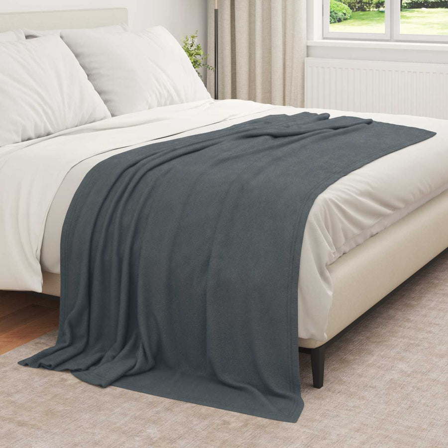 Kleden 6 stuks Donkergrijs 210 x 140 cm Fleece