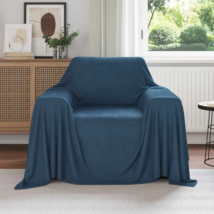Kleden 6 stuks Marineblauw 210 x 140 cm Fleece
