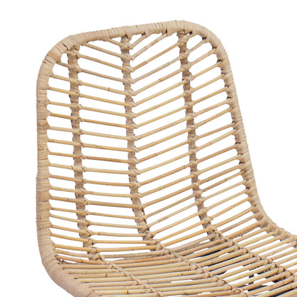 Barkruk 2 pcs Naturel 44,5 x 54,5 x 97,5 cm Riet en IJzer