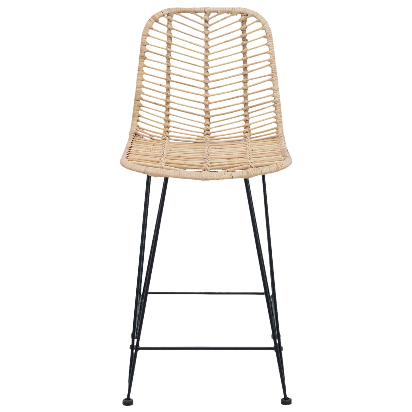 Barkruk 2 pcs Naturel 44,5 x 54,5 x 97,5 cm Riet en IJzer