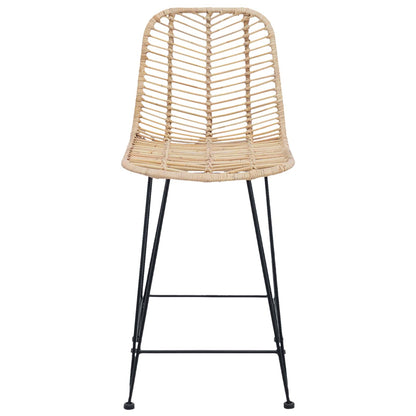 Barkruk 2 pcs Naturel 44,5 x 54,5 x 97,5 cm Riet en IJzer