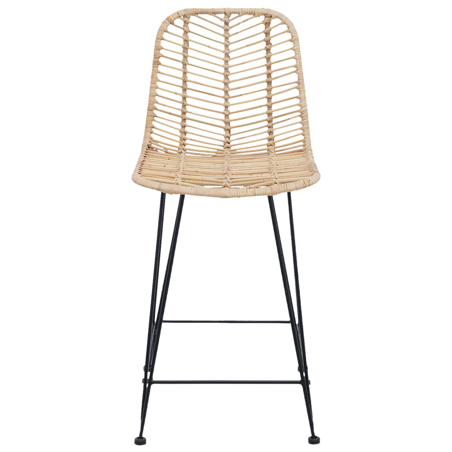 Barkruk 2 pcs Naturel 44,5 x 54,5 x 97,5 cm Riet en IJzer