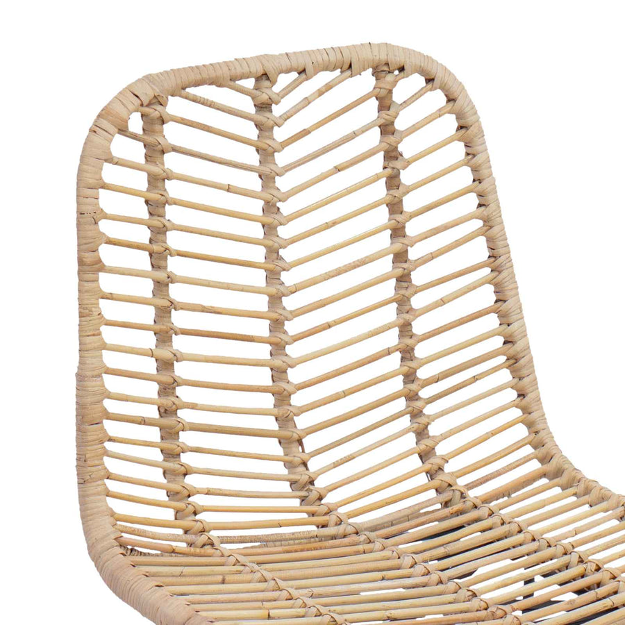 Barkruk 2 pcs Naturel 44,5 x 53 x 111 cm Riet en IJzer