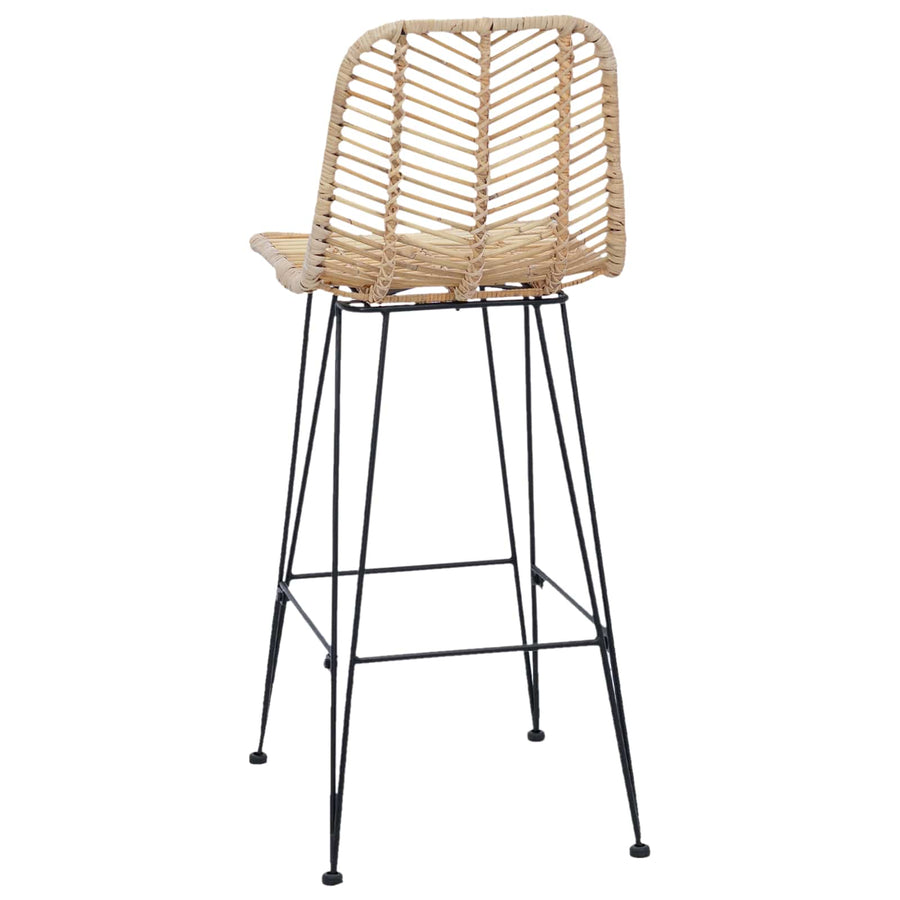 Barkruk 2 pcs Naturel 44,5 x 53 x 111 cm Riet en IJzer