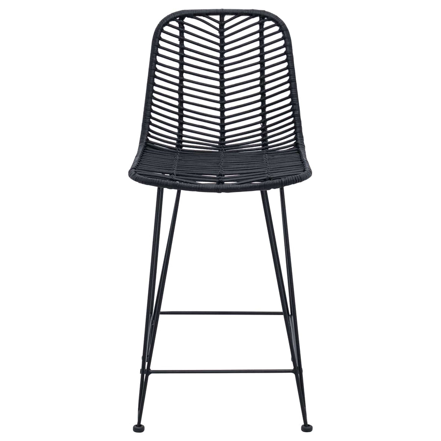 Barkruk 2 pcs Zwart 44,5 x 54,5 x 97,5 cm Riet en IJzer