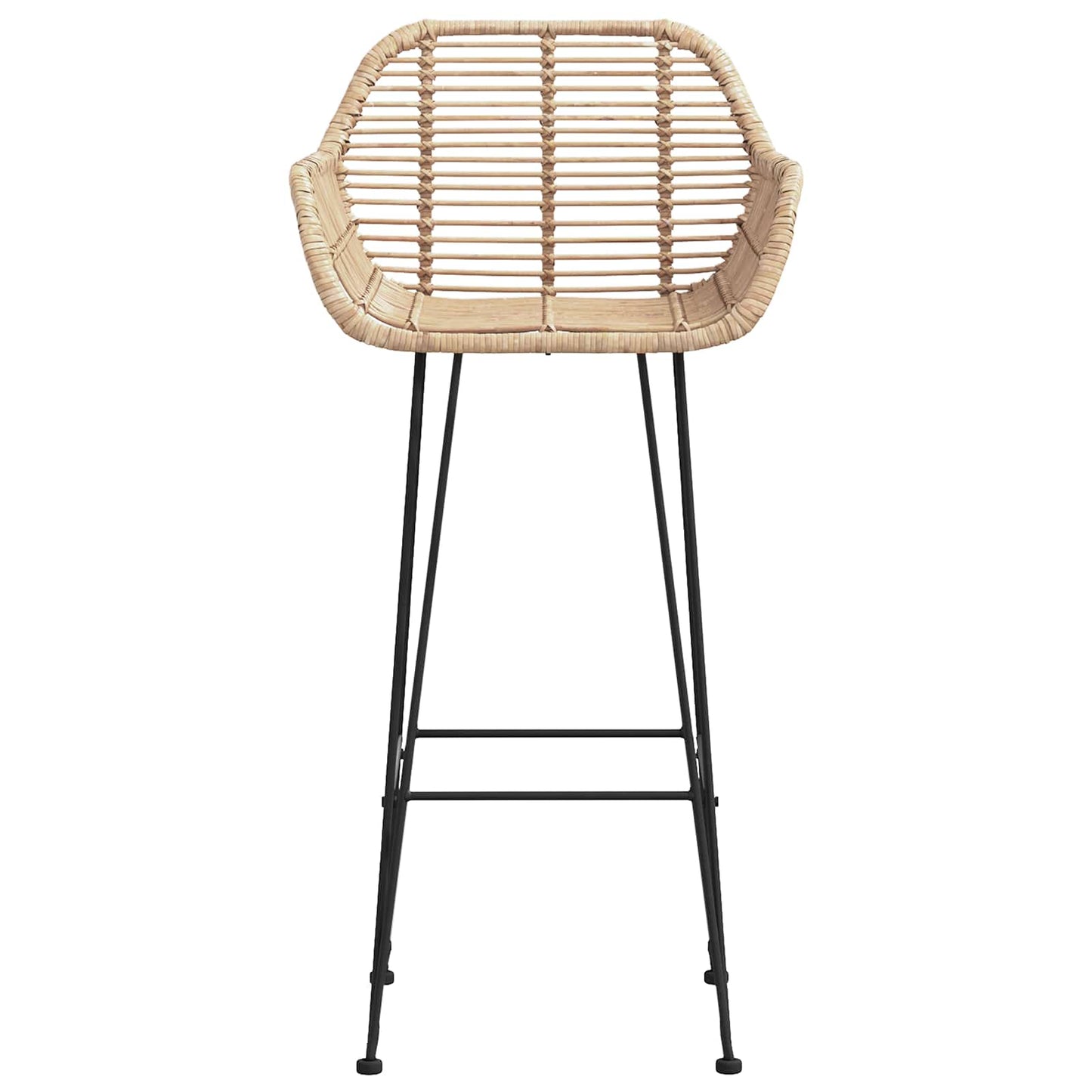 Barkruk 2 pcs Naturel 55 x 52 x 92 cm Riet en IJzer